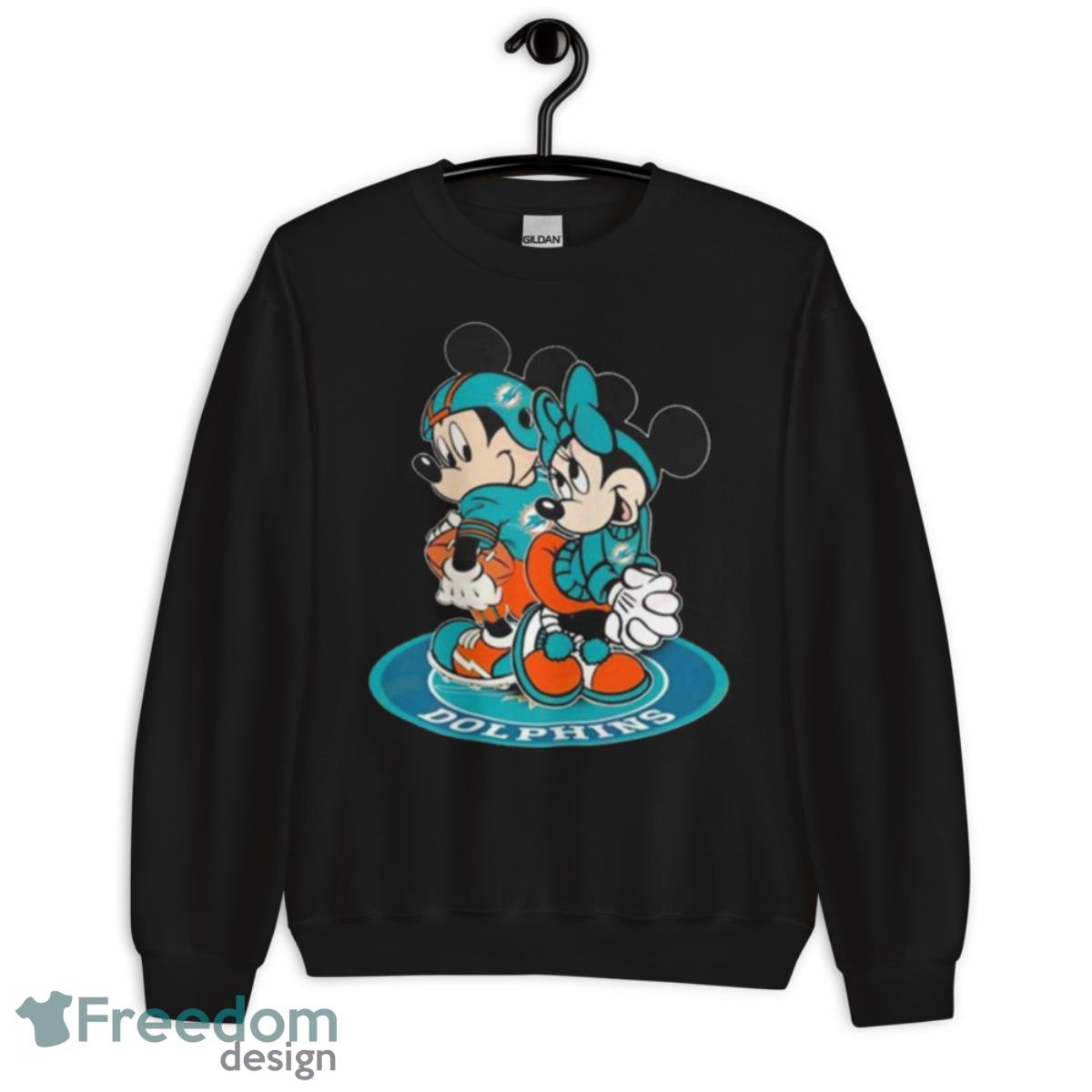 NFL Miami Dolphins Mickey Mouse And Minnie Mouse Shirt