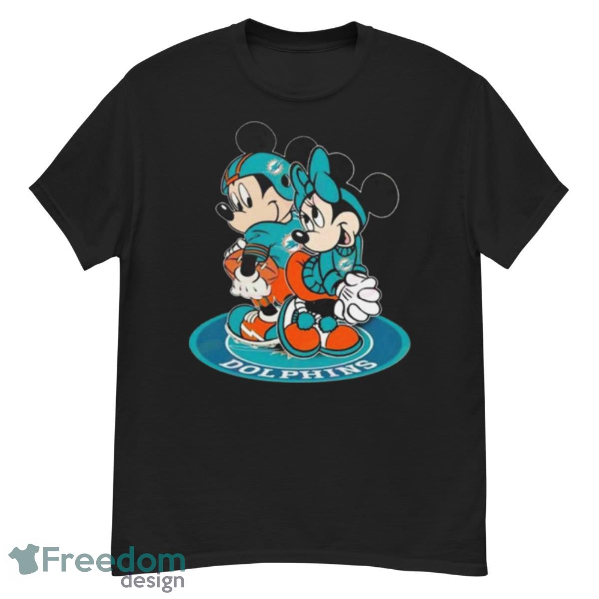 NFL Miami Dolphins Mickey Mouse And Minnie Mouse Shirt - G500 Men’s Classic T-Shirt