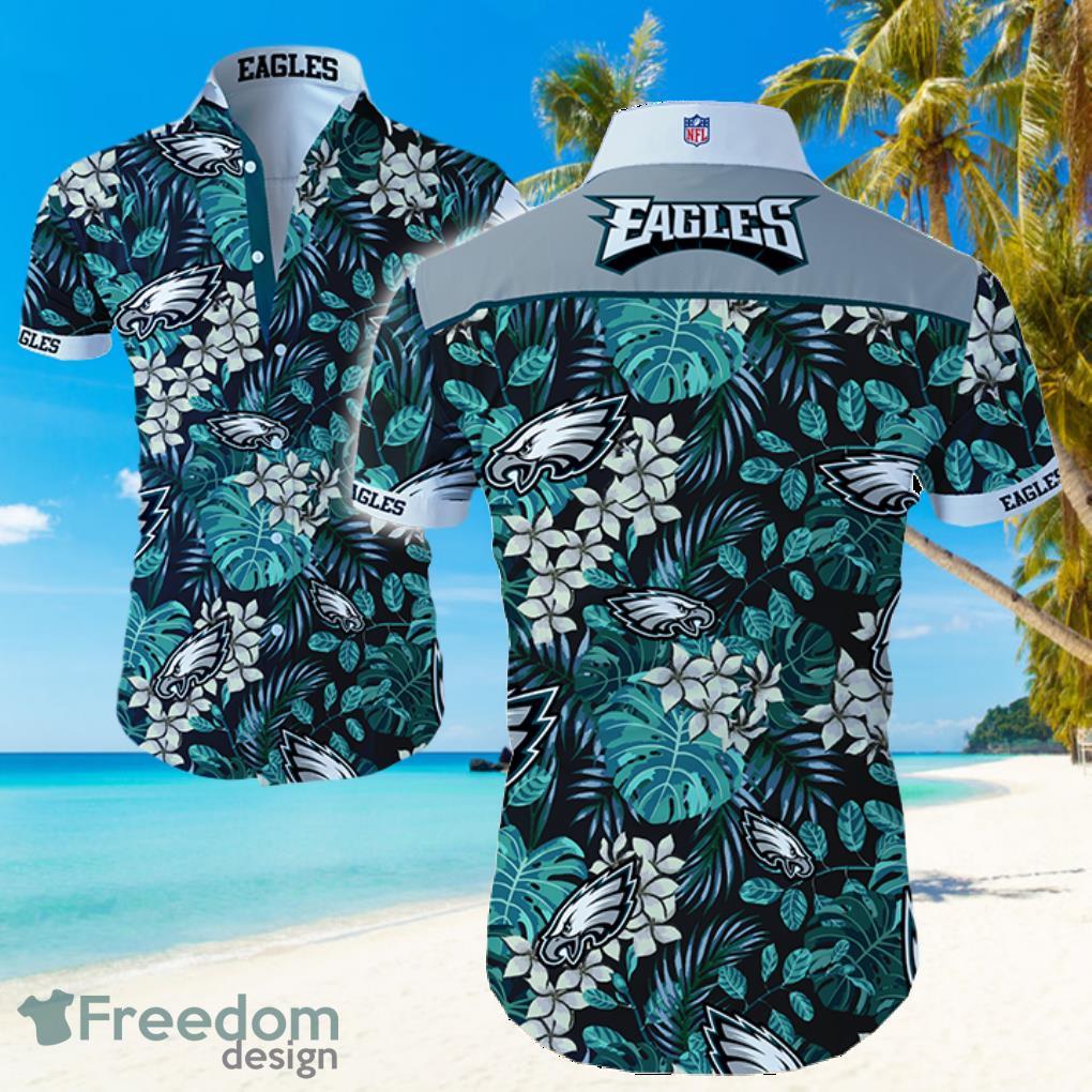 NFL Philadelphia Eagles Logo Hawaiian Summer Beach Shirt Full Print Product Photo 1