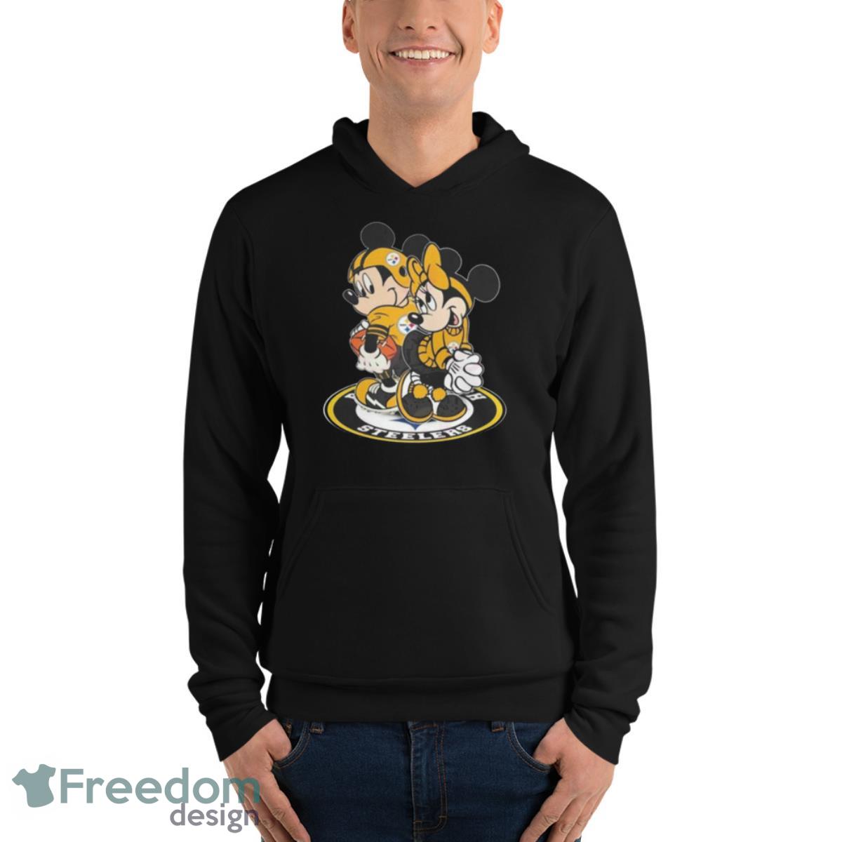 Steelers Pullover All Over Print Hoodie 3D Mickey Mouse Gold Gray  Pittsburgh Steelers Gift in 2023