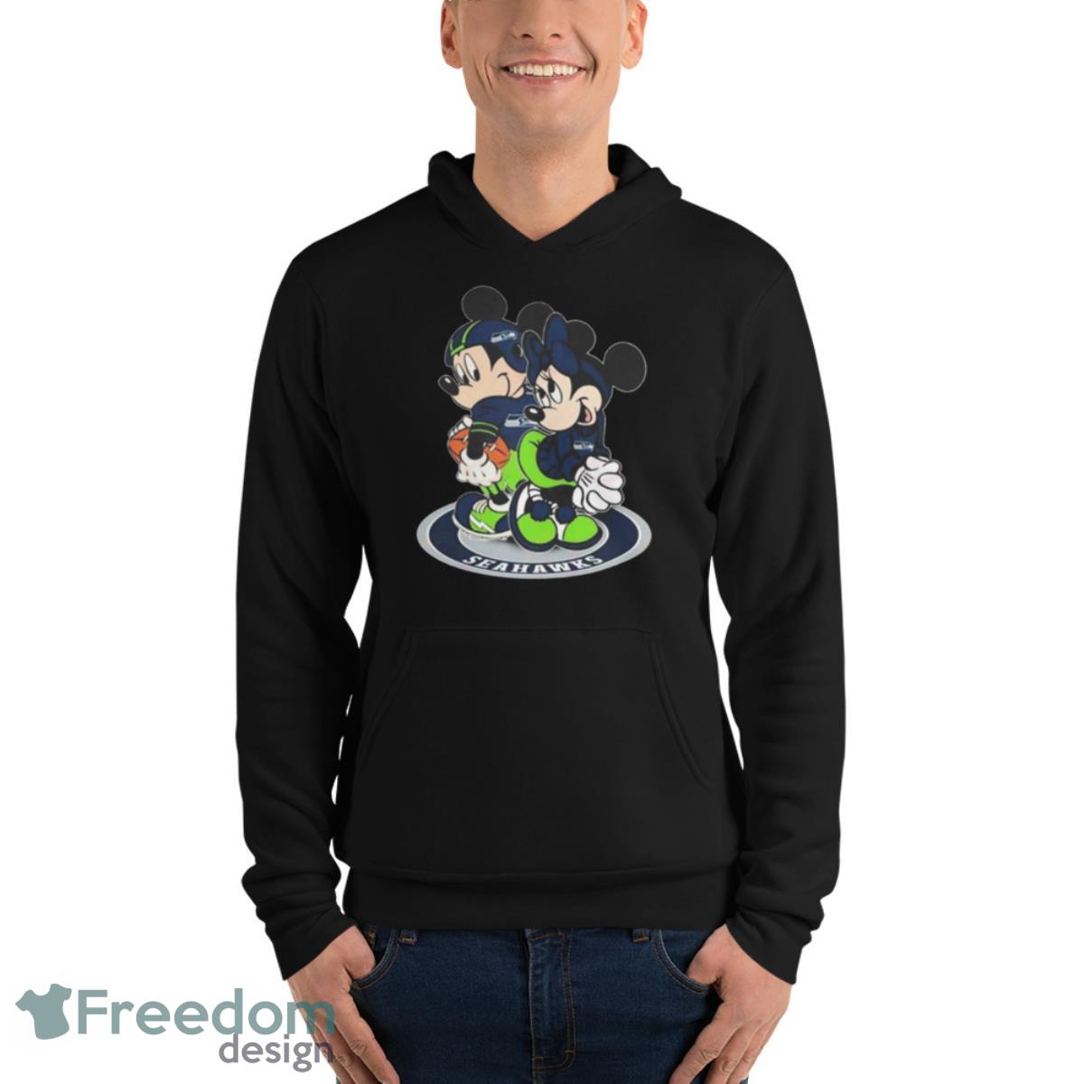 NFL Seattle Seahawks Mickey Mouse And Minnie Mouse Shirt - Unisex Fleece Pullover Hoodie NFL Seattle Seahawks Mickey Mouse And Minnie Mouse Shirt - Unisex Fleece Pullover Hoodie