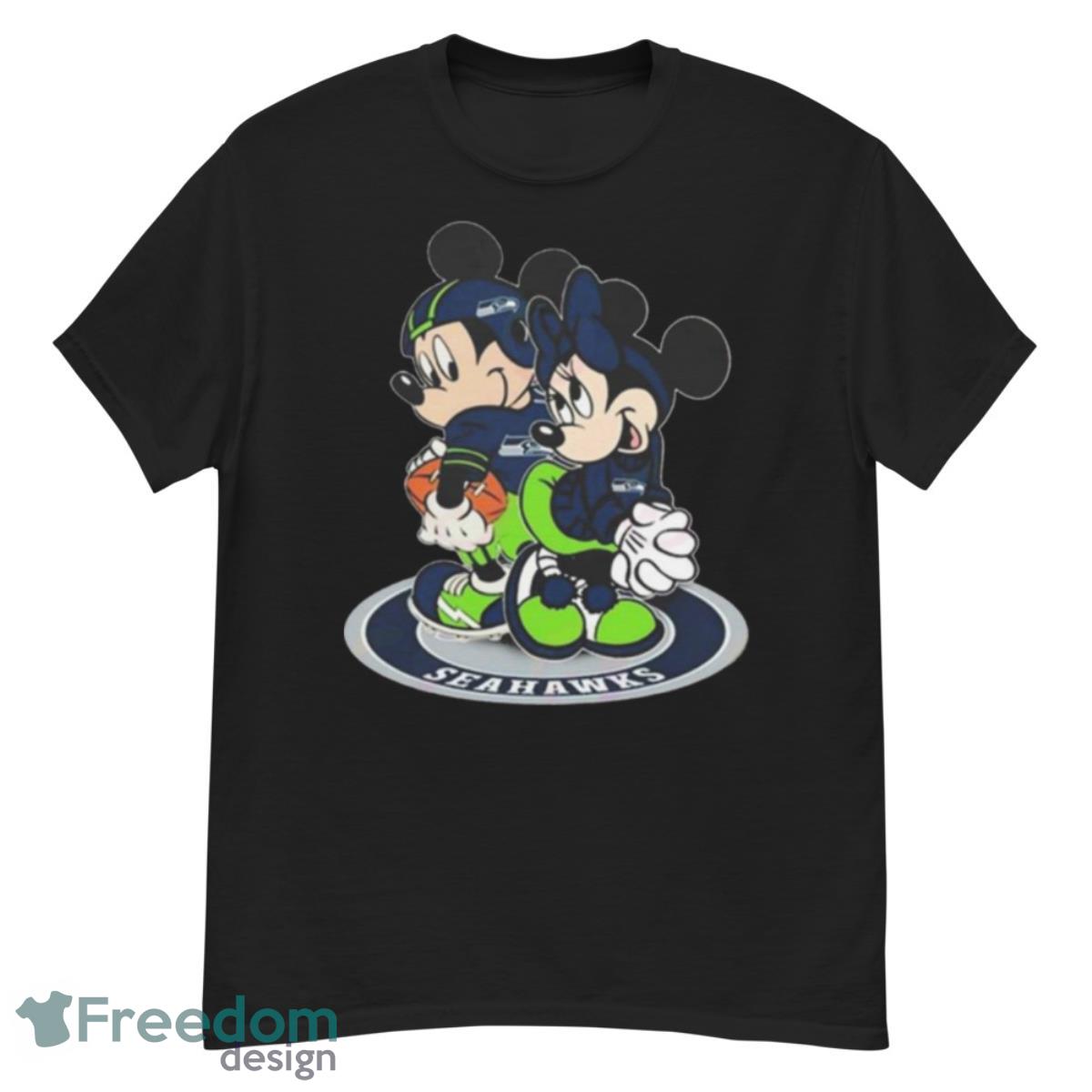 NFL Seattle Seahawks Mickey Mouse And Minnie Mouse Shirt - G500 Men’s Classic T-Shirt