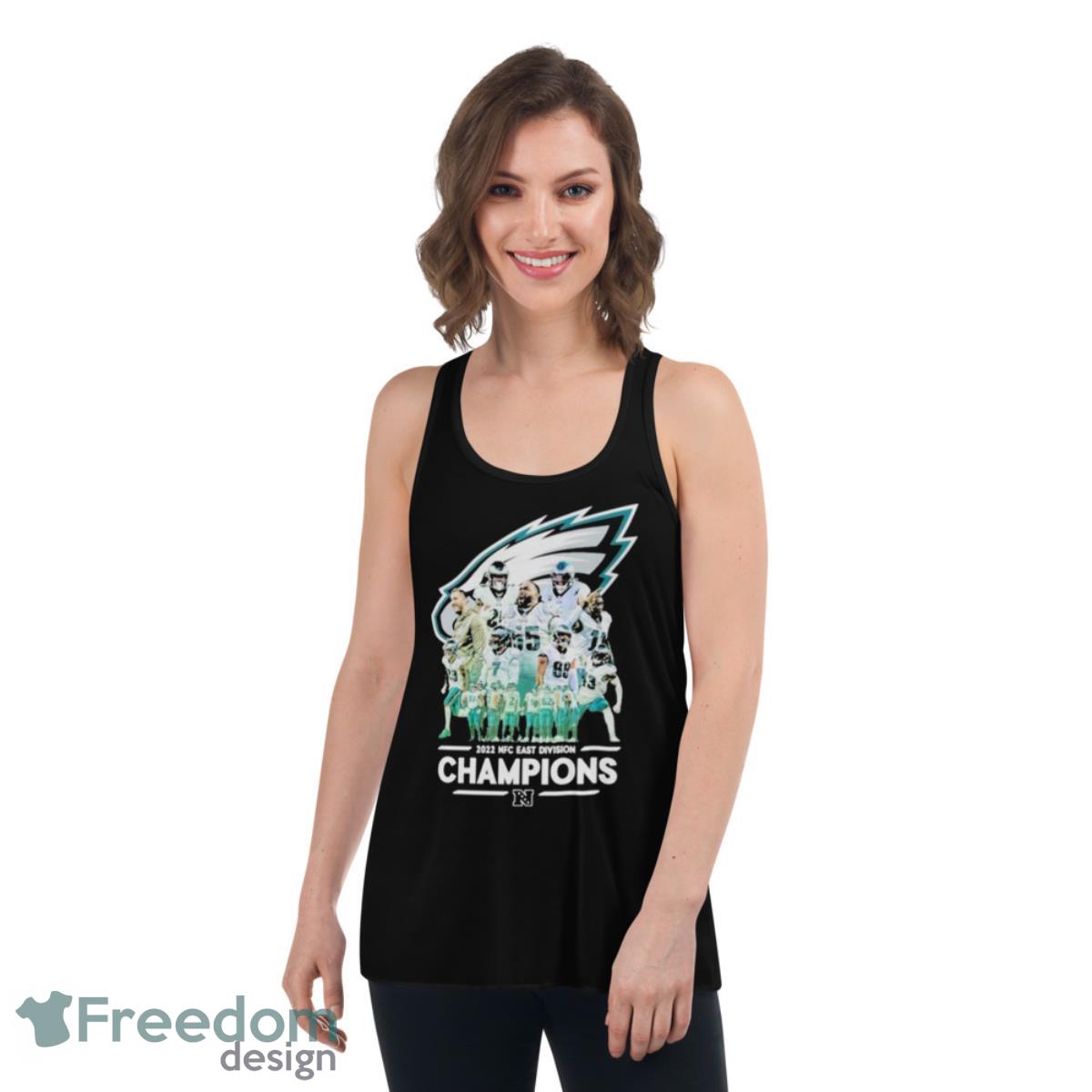 Philadelphia Eagles 2022 NFC East Division Champions Shirt - Womens Flowy Racerback Tank Philadelphia Eagles 2022 NFC East Division Champions Shirt - Womens Flowy Racerback Tank