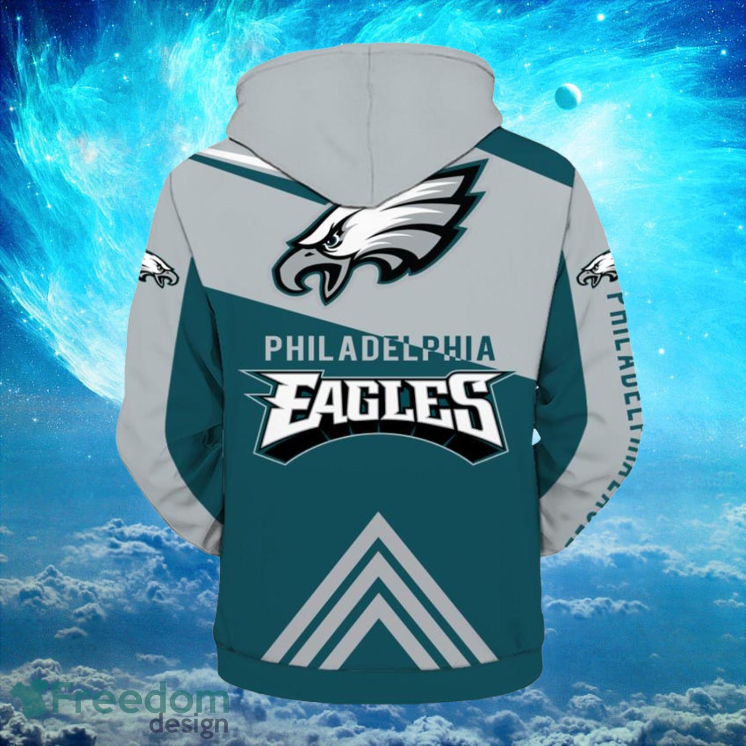 Philadelphia Eagles Logo NFL Hoodies Full Over Print Product Photo 2