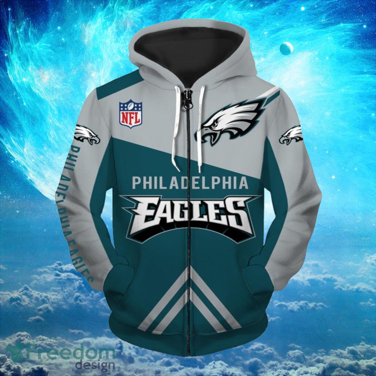 Philadelphia Eagles Logo NFL Hoodies Full Over Print Product Photo 1