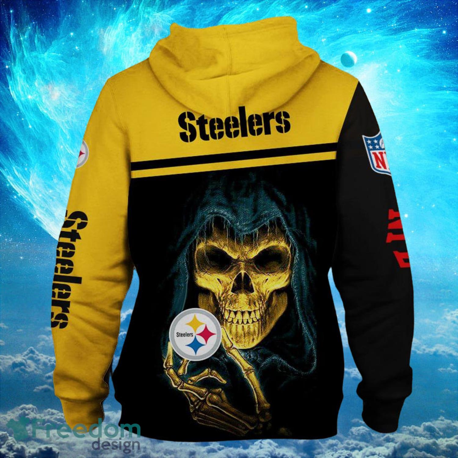 Pittsburgh Steelers Bì Logo Death Hoodies Full Over Print