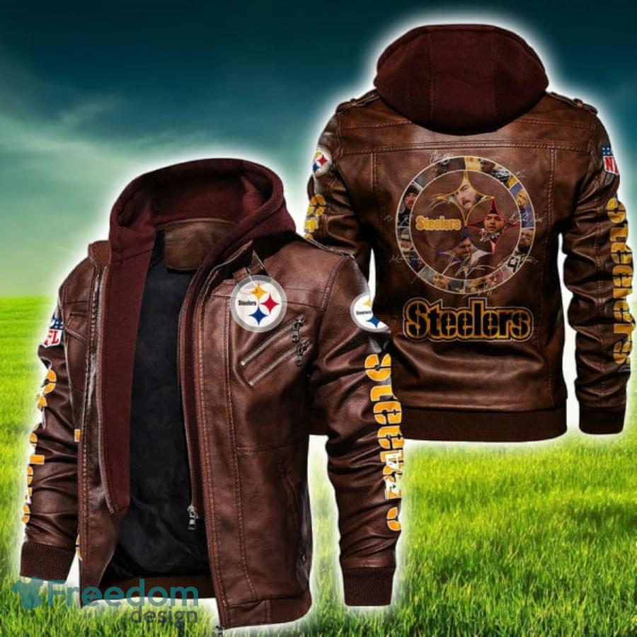 Player's Signatures Pittsburgh Steelers NFL Leather Jacket - Freedomdesign