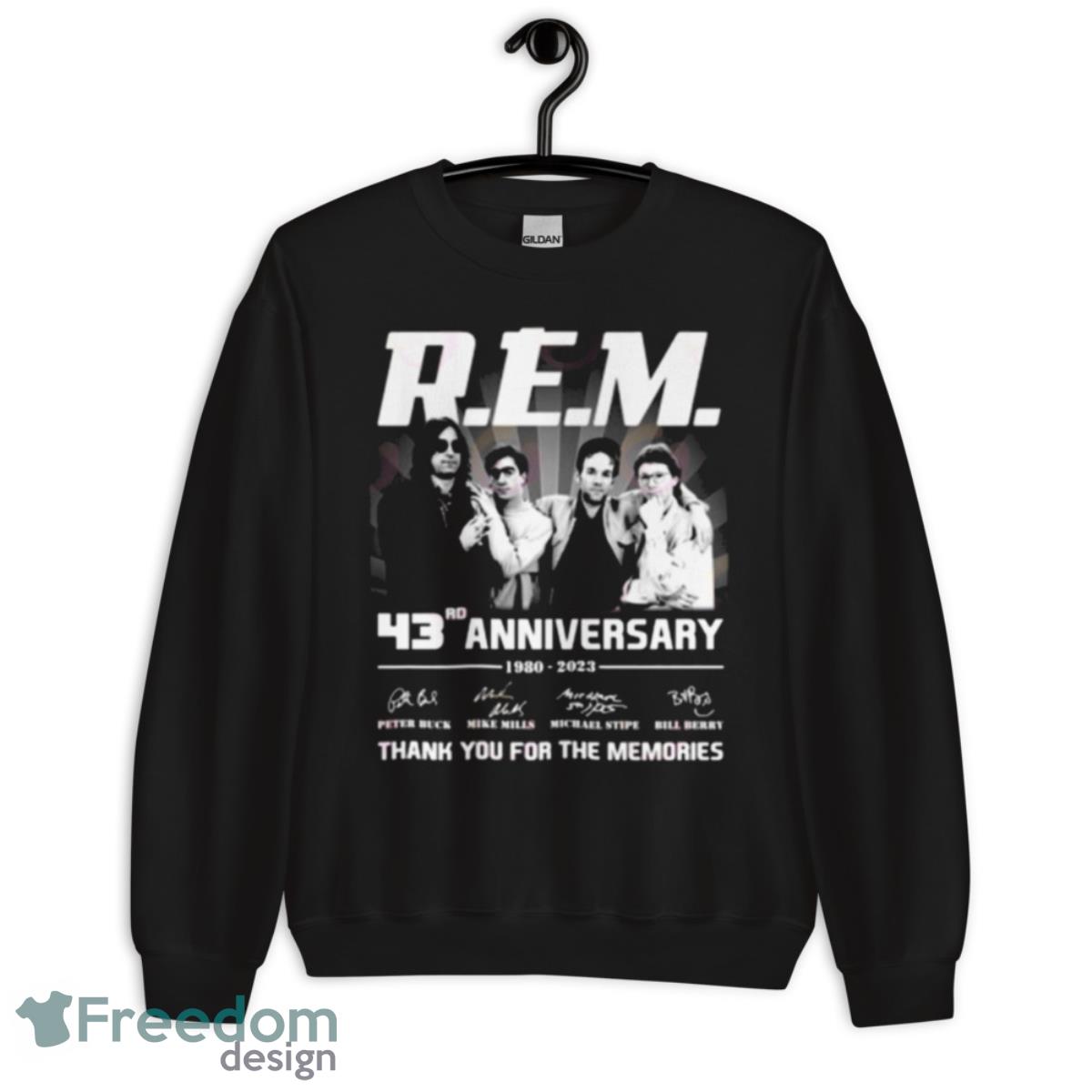 R.E.M. 1 BK 43rd Anniversary 1980 – 2023 Thank You For The Memories Signatures Shirt