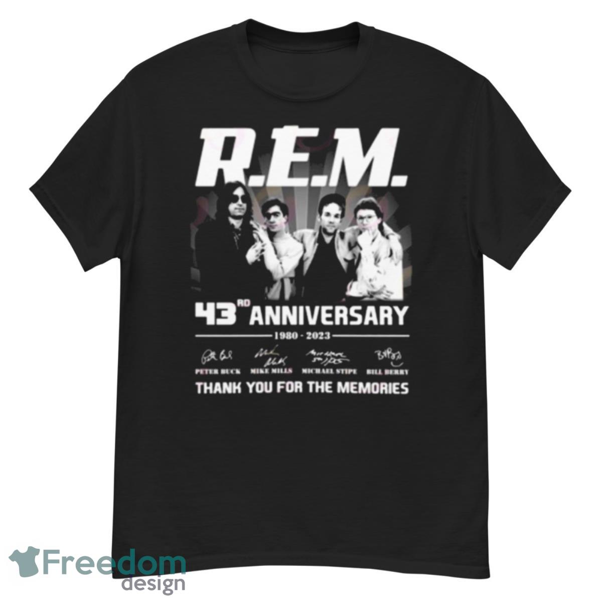 R.E.M. 1 BK 43rd Anniversary 1980 – 2023 Thank You For The Memories Signatures Shirt - G500 Men’s Classic T-Shirt