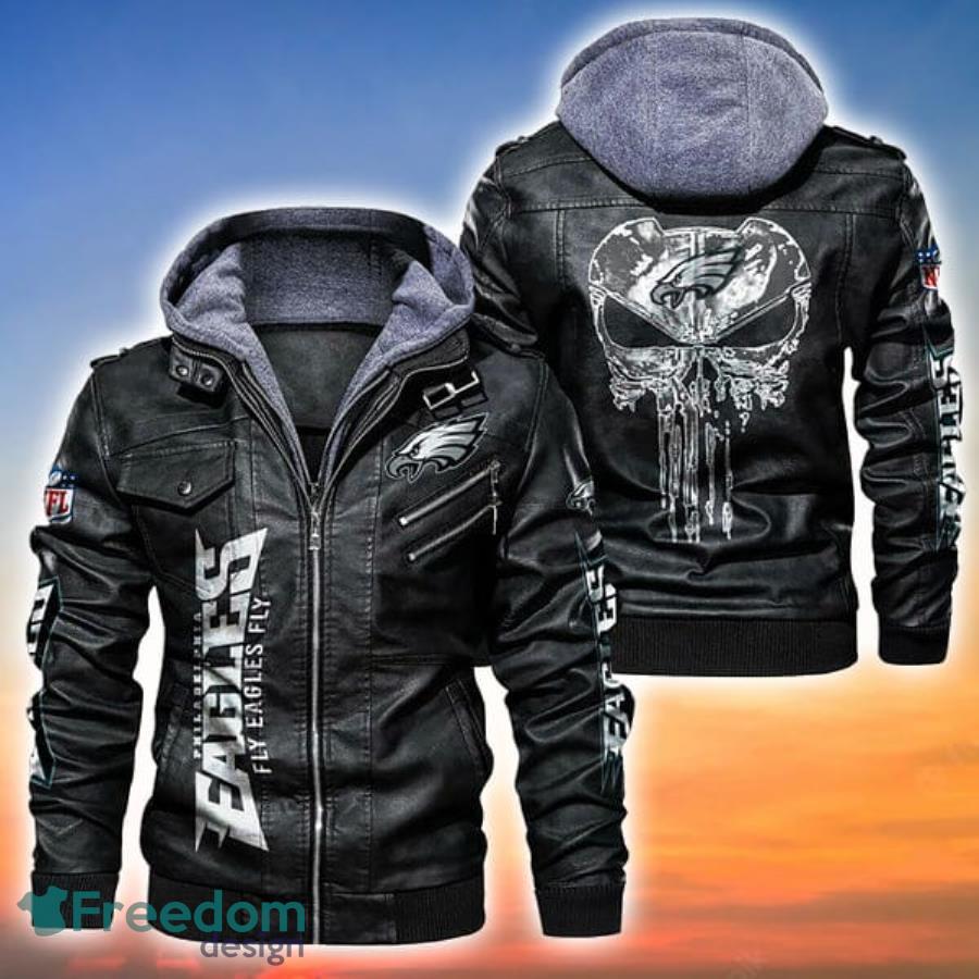 Philadelphia Eagles NFL Leather Jacket Special Gift Skulls Deaths