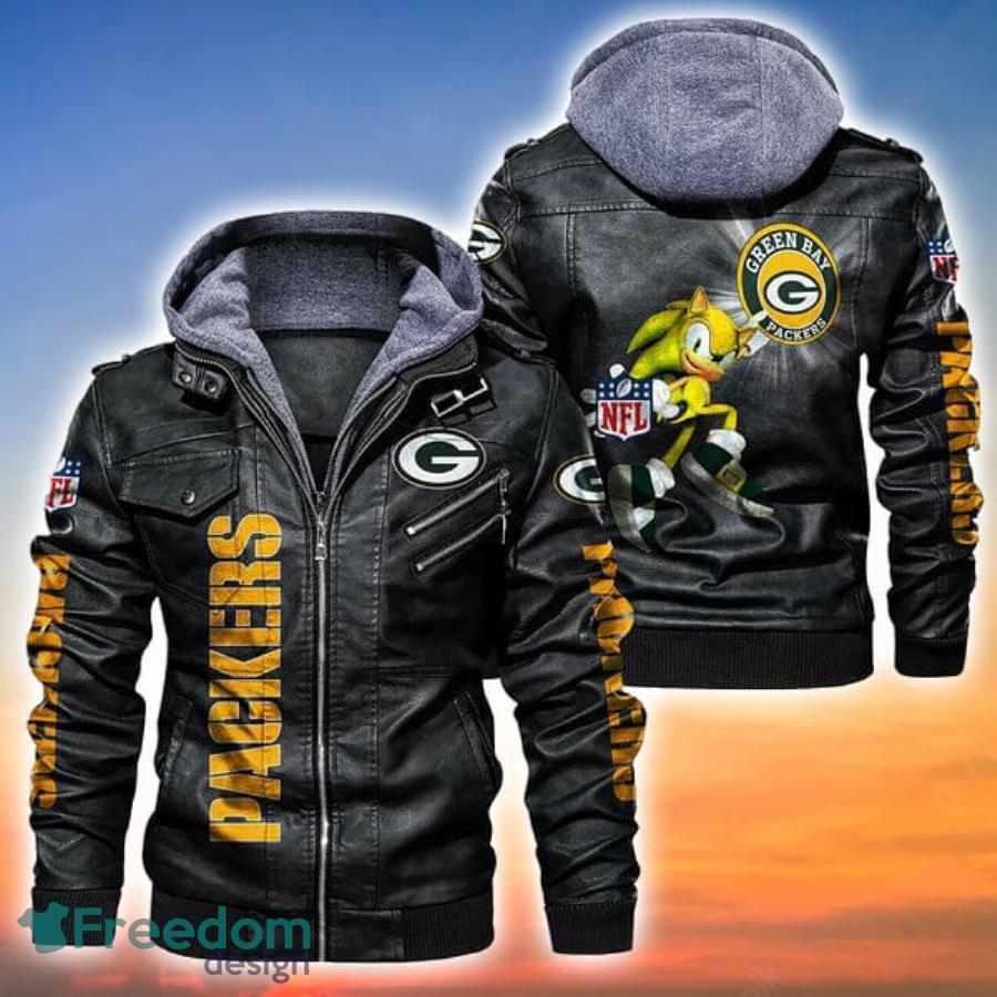 Sonic The Hedgehog Green Bay Packers NFL Leather Jacket