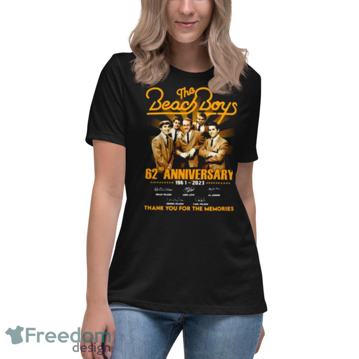 The Beach Boys 62nd Anniversary 1961 – 2023 Thank You For The Memories Signatures Shirt
