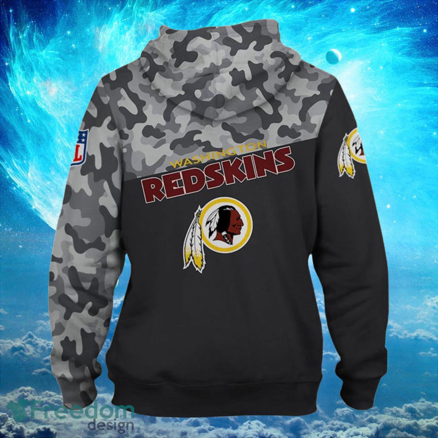 Washington Redskins Logo Dark Hoodies Full Over Print