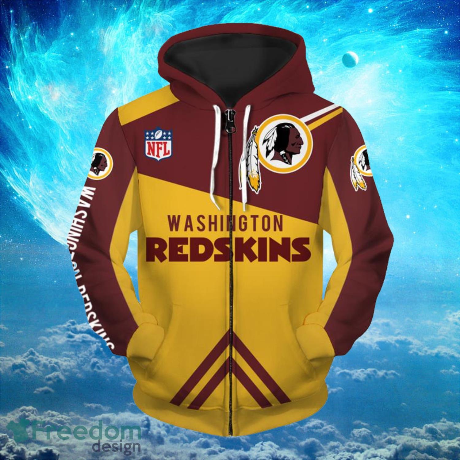 Washington Redskins Logo Zip Up Hoodies Full Over Print Product Photo 1