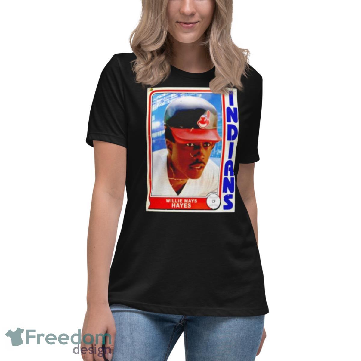 Willie Mays Hayes CF baseball retro trading shirt
