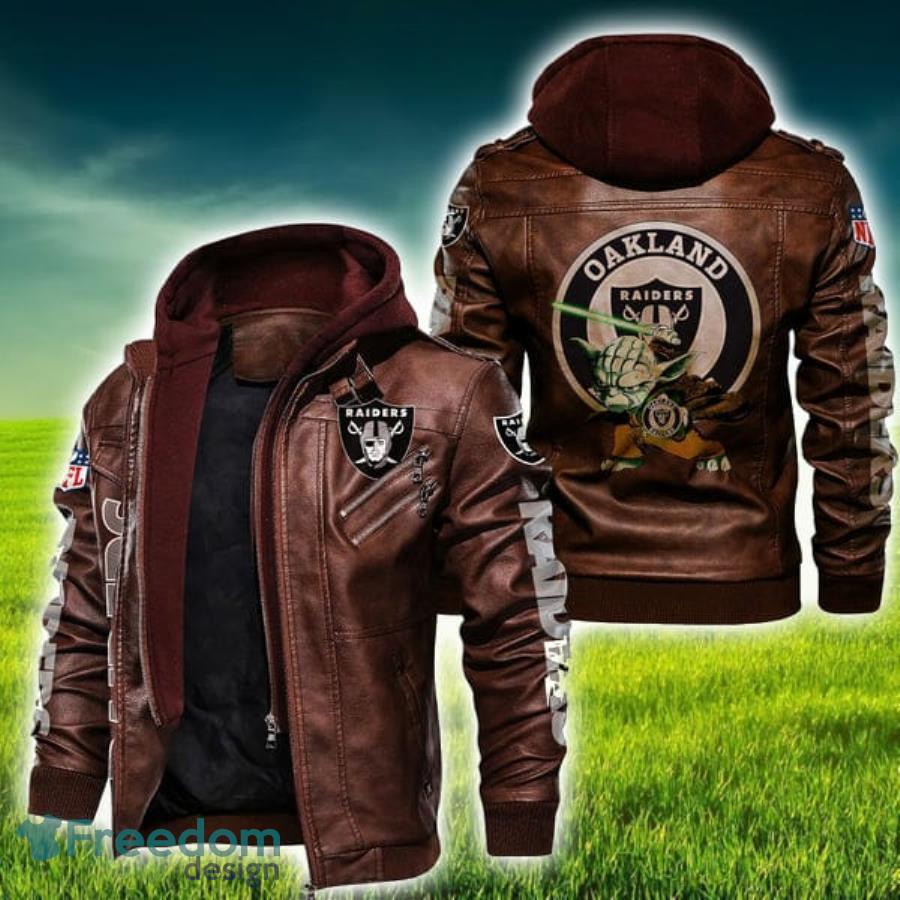Yoda Las Vegas Raiders NFL Leather Jacket Product Photo 2