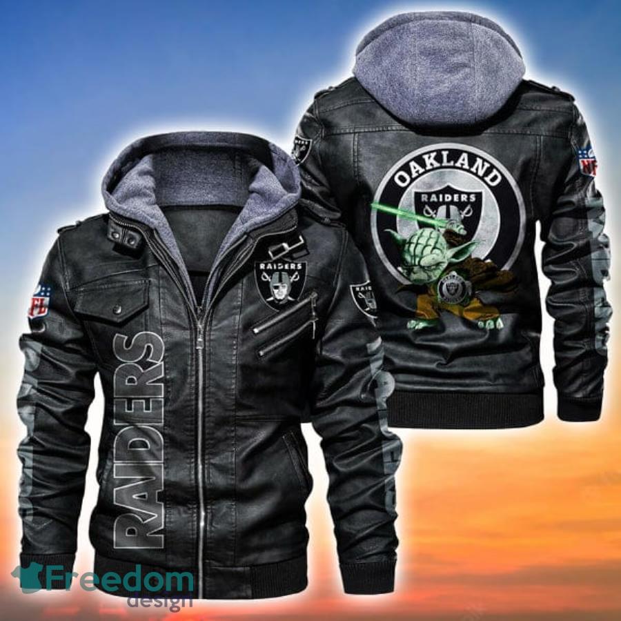 Yoda Las Vegas Raiders NFL Leather Jacket Product Photo 1 Yoda Las Vegas Raiders NFL Leather Jacket Product Photo 1