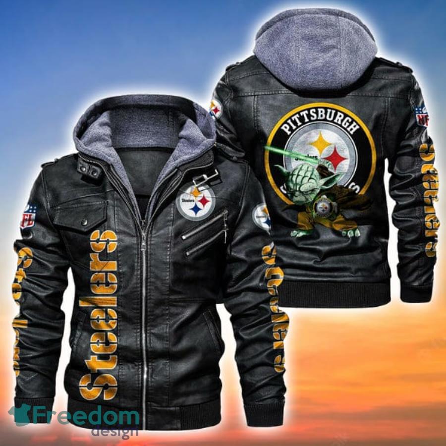 Yoda Pittsburgh Steelers NFL Leather Jacket Product Photo 2