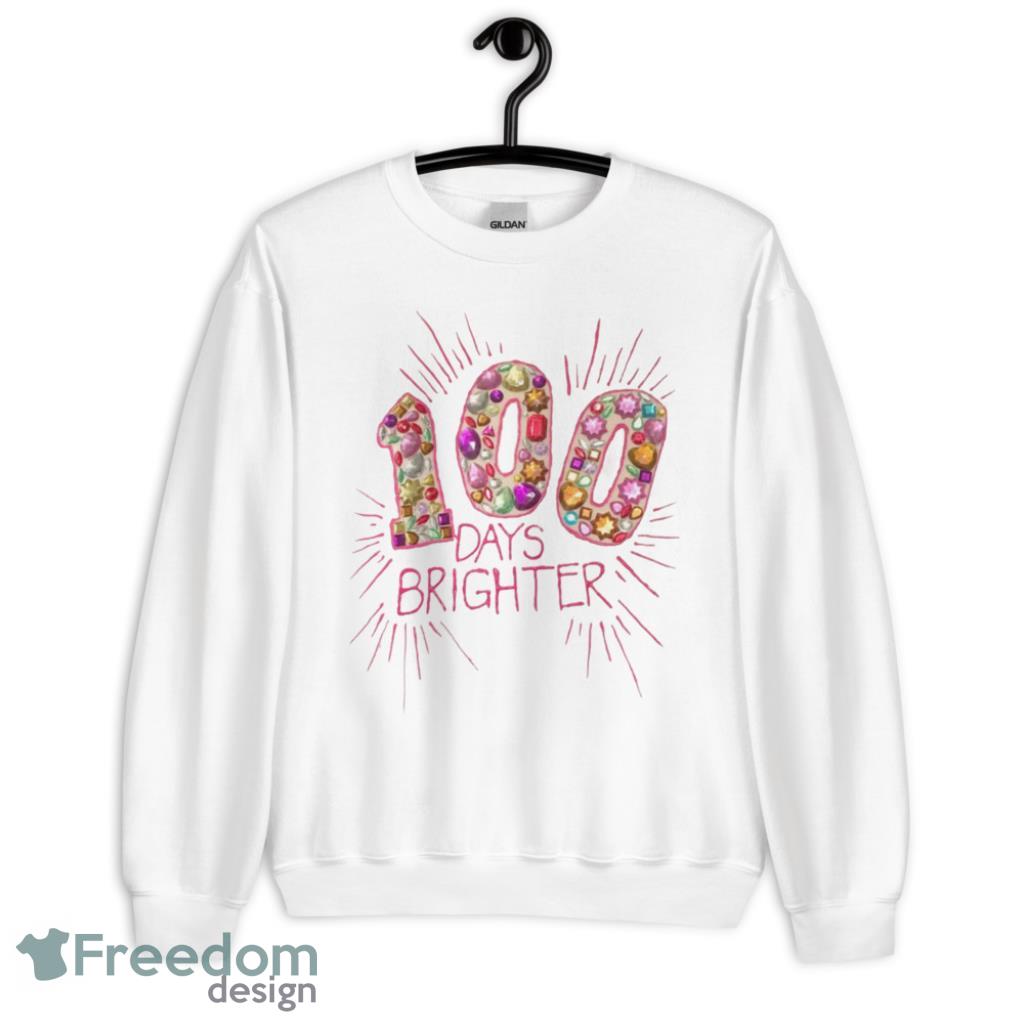 100 Days Of School 100 Days Brighter T-Shirt Product Photo 1