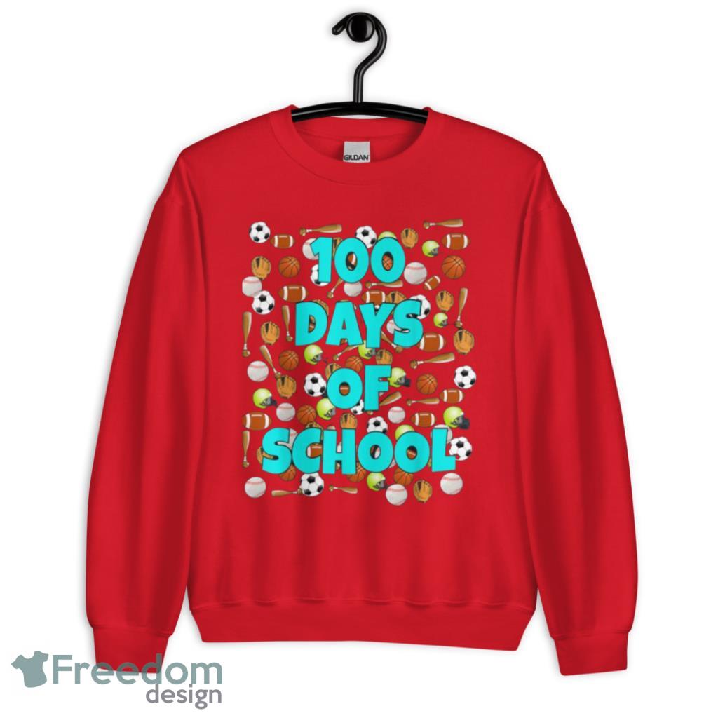 100 Days Of School Sport Icons T-Shirt Product Photo 2