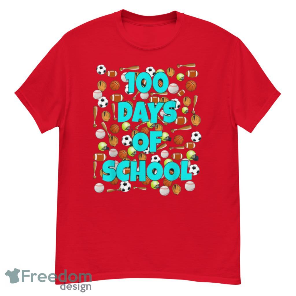 100 Days Of School Sport Icons T-Shirt Product Photo 4 100 Days Of School Sport Icons T-Shirt Product Photo 4
