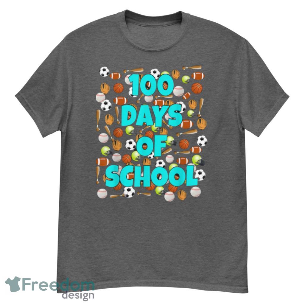 100 Days Of School Sport Icons T-Shirt Product Photo 5 100 Days Of School Sport Icons T-Shirt Product Photo 5