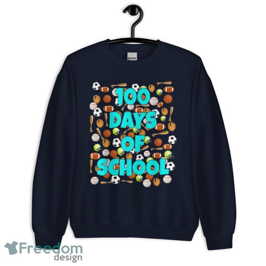 100 Days Of School Sport Icons T-Shirt Product Photo 1