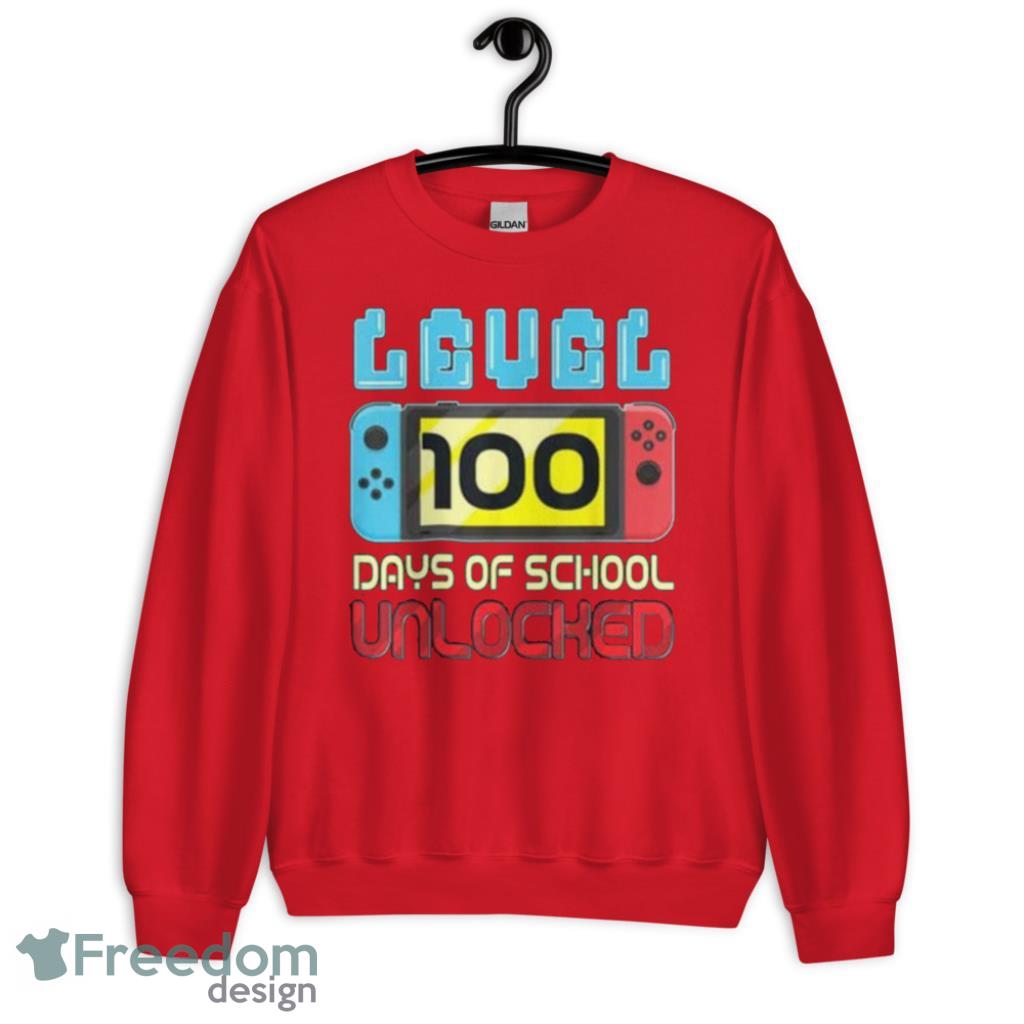 100 Days of School Unlocked Gamer Educational Video Games T-Shirt Product Photo 2