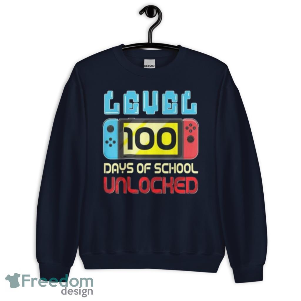 100 Days of School Unlocked Gamer Educational Video Games T-Shirt Product Photo 1