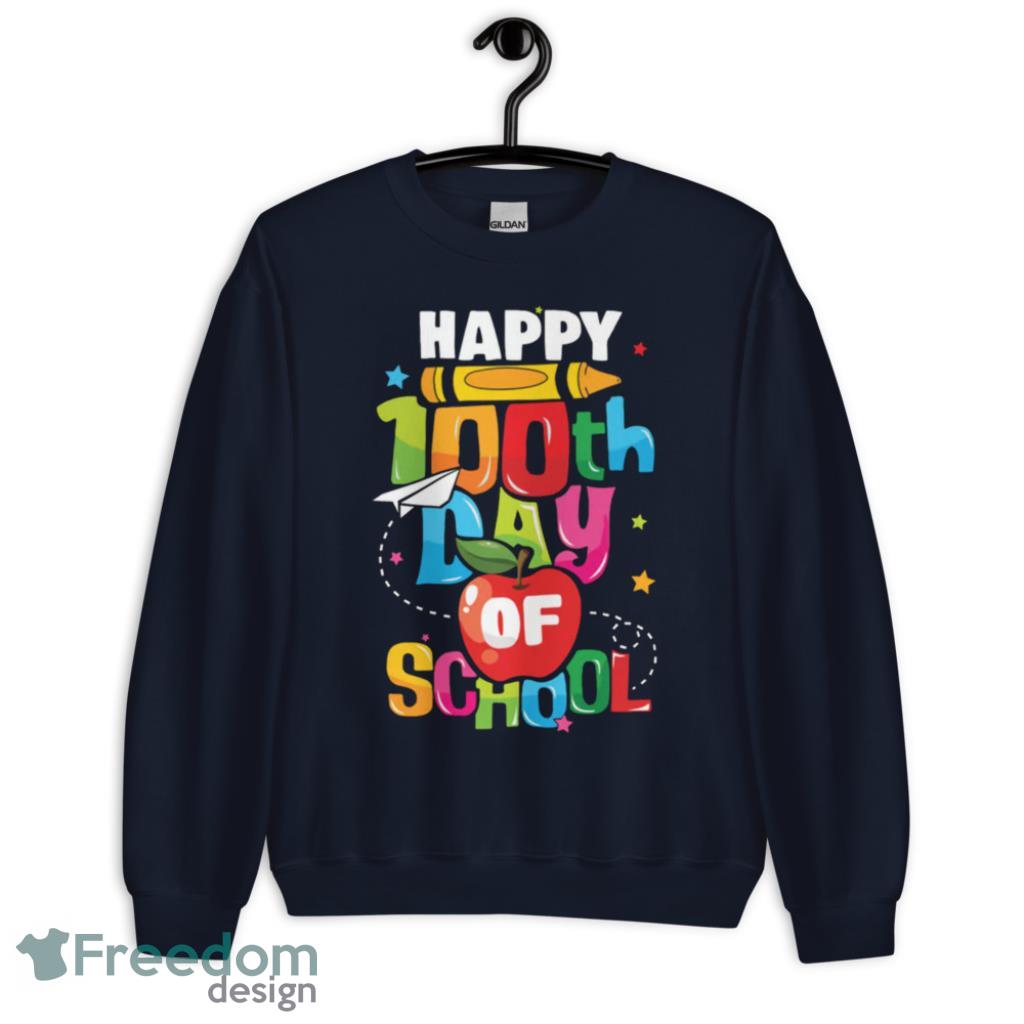 100th Day of School Teachers Kids Happy 100 Days Shirt Product Photo 1