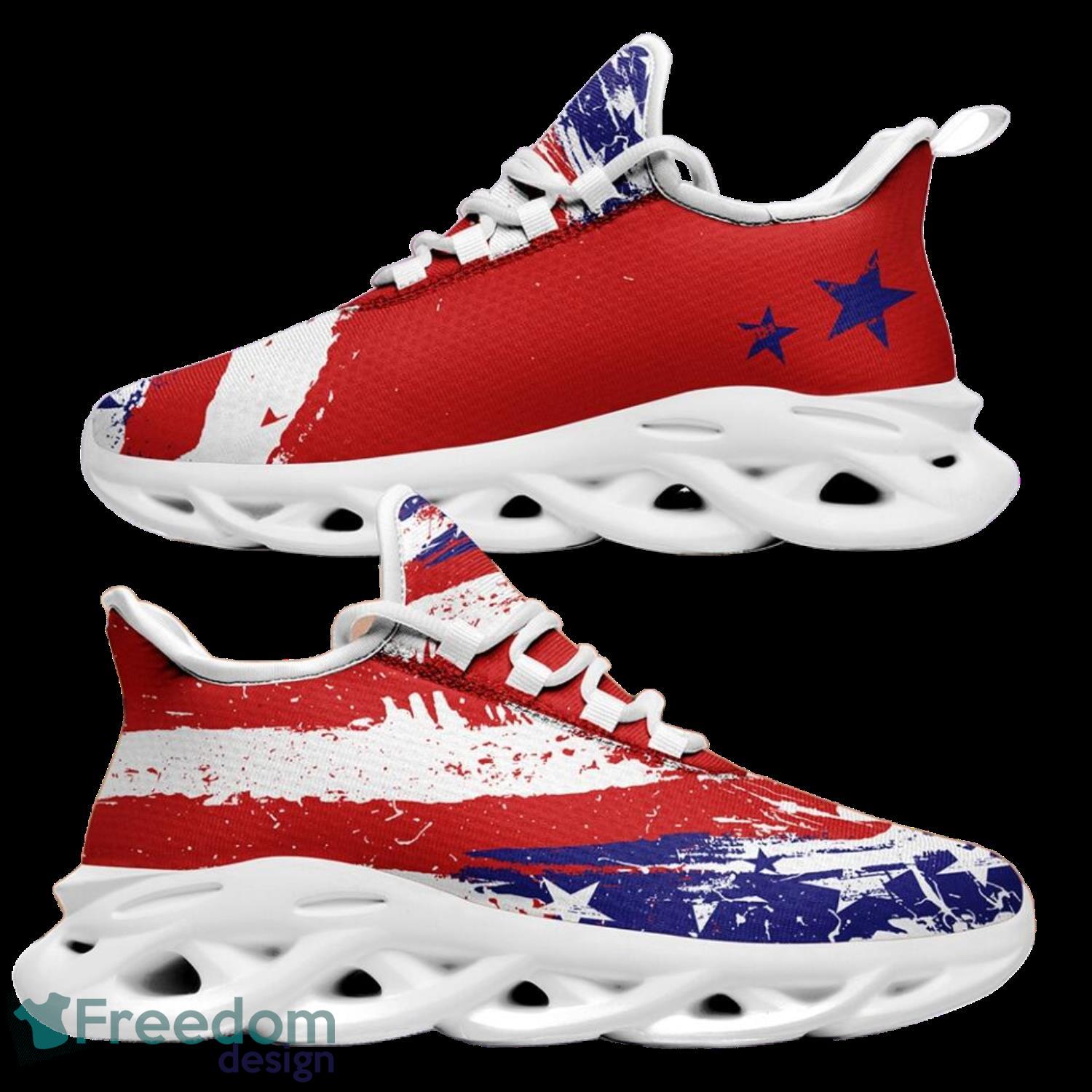 American Flag Custom Light Type Sneakers Max Soul Shoes Product Photo 2