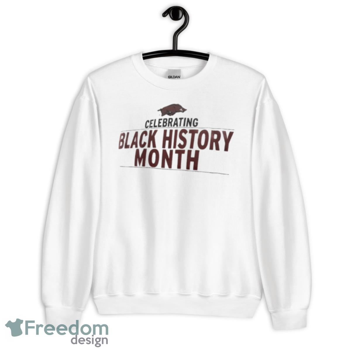 Arkansas Razorbacks Celebrating Black History Month Shirt - Unisex Heavy Blend Crewneck Sweatshirt