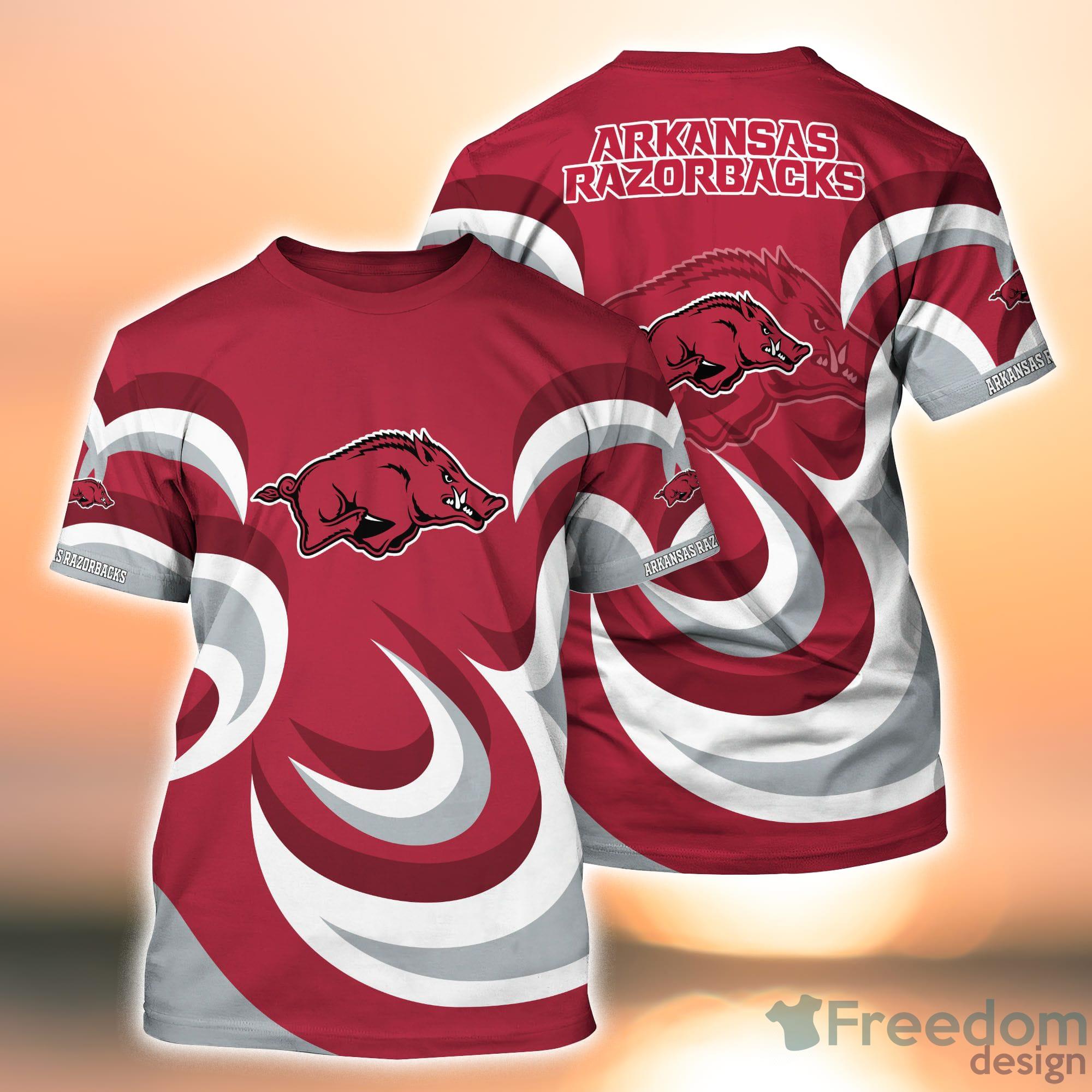 Arkansas Razorbacks NCAA 3D All Over Printed Shirt For Sport Fans Product Photo 2