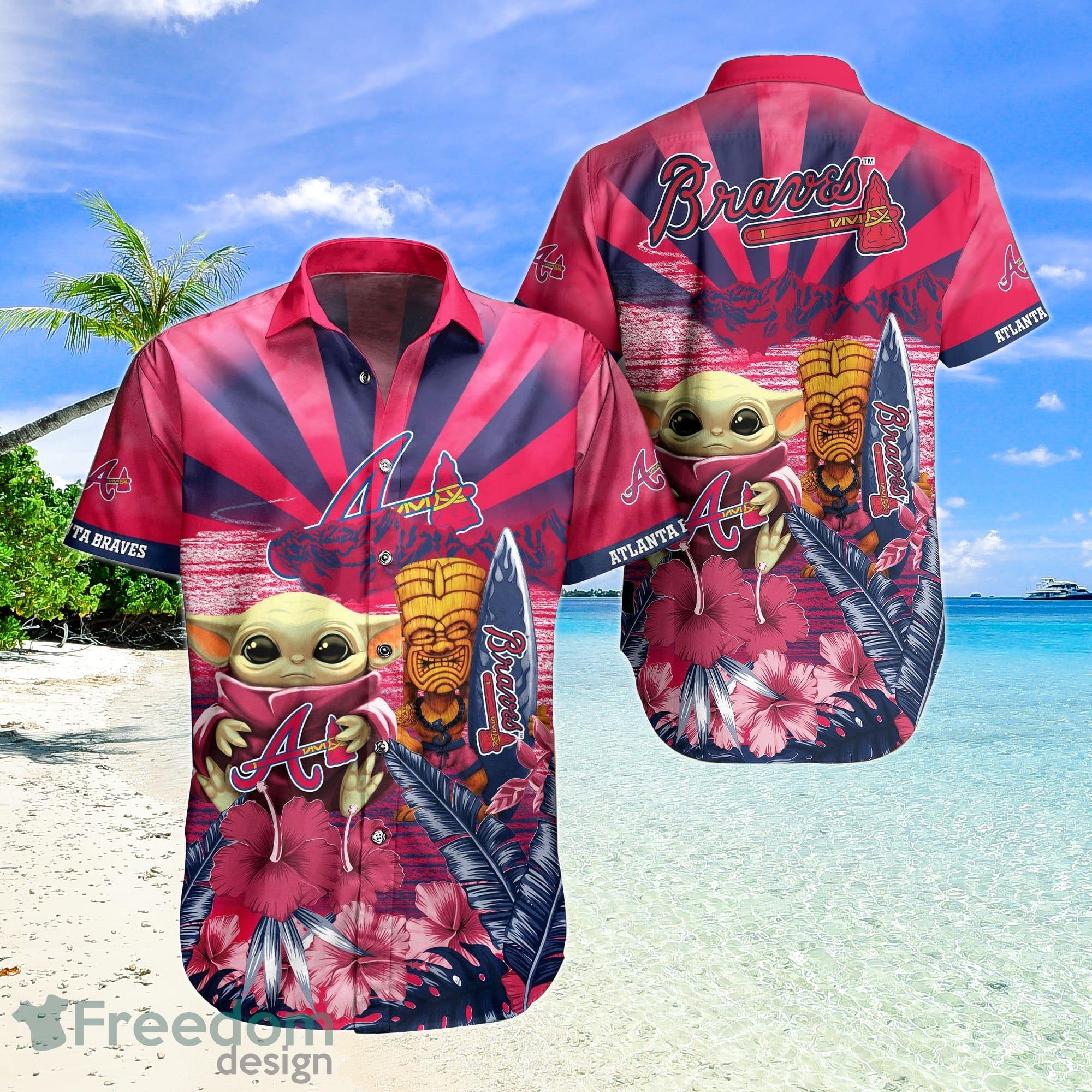 Custom Braves Hawaiian Shirt Swoosh Logo Atlanta Braves Gift - Personalized  Gifts: Family, Sports, Occasions, Trending