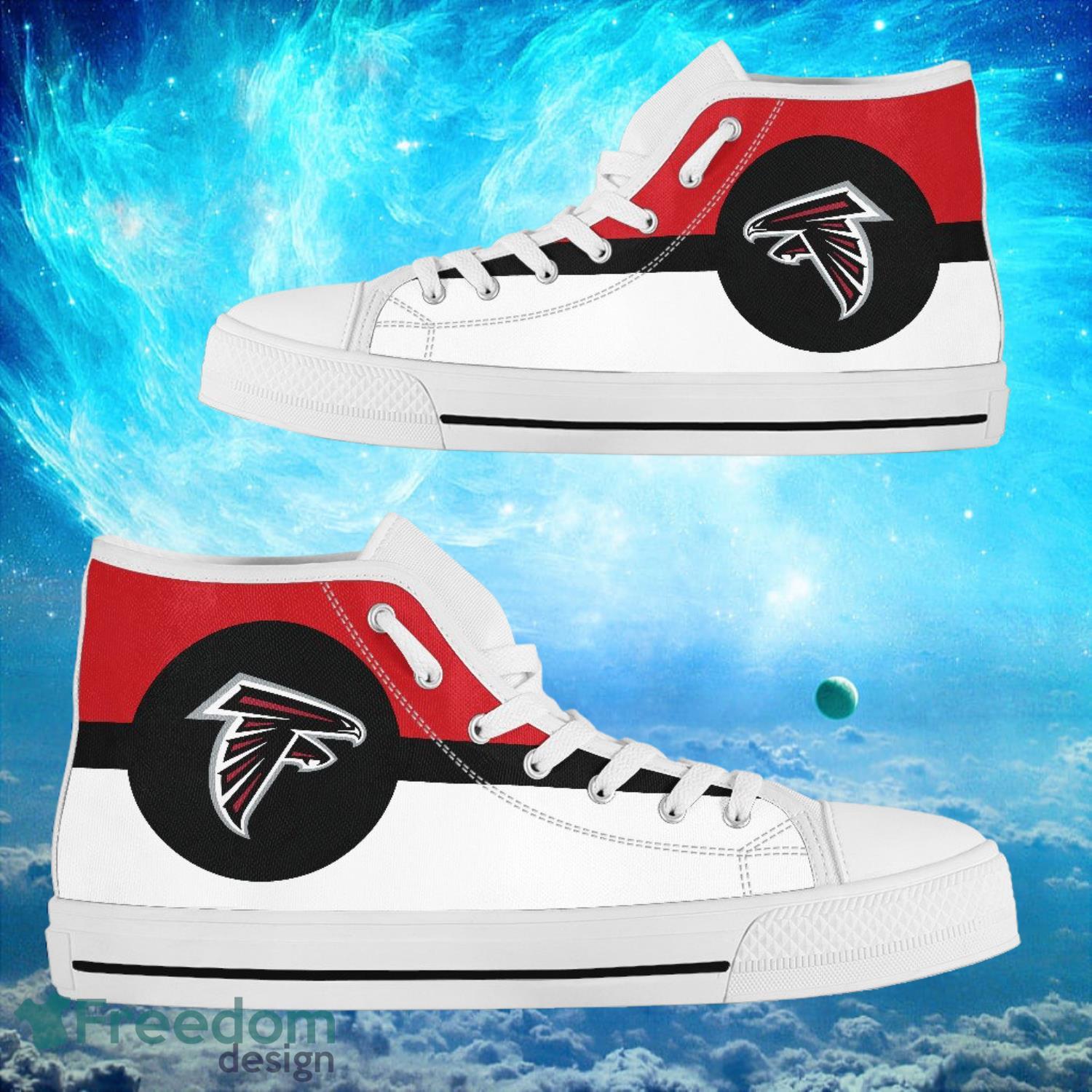 Atlanta Falcons Bright Colours Logo High Top Shoes Product Photo 2
