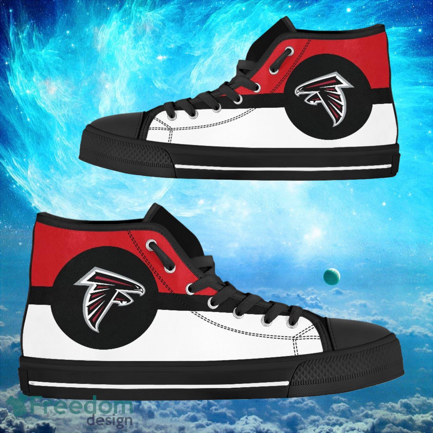 Atlanta Falcons Bright Colours Logo High Top Shoes Product Photo 1