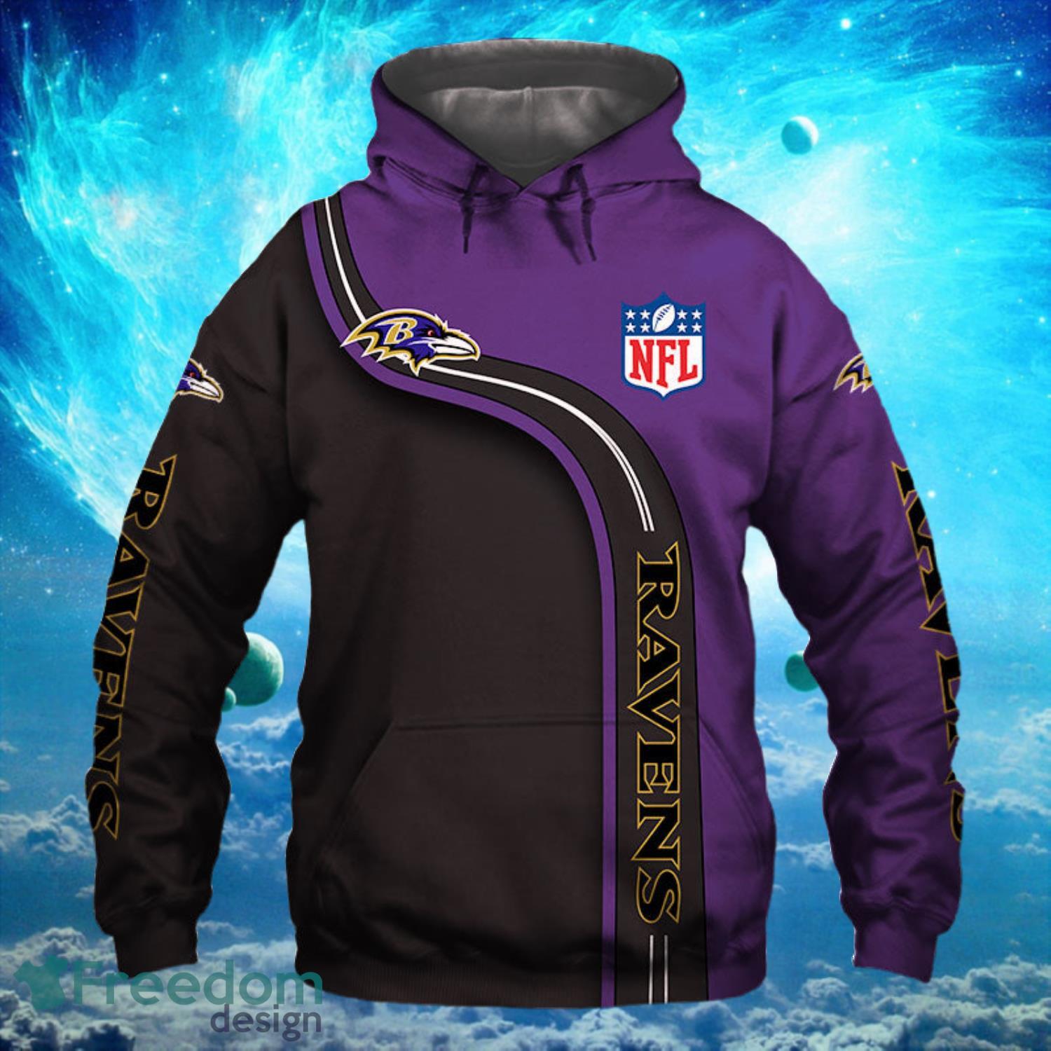 Baltimore Ravens NFL Highway Hoodies Print Full Product Photo 2