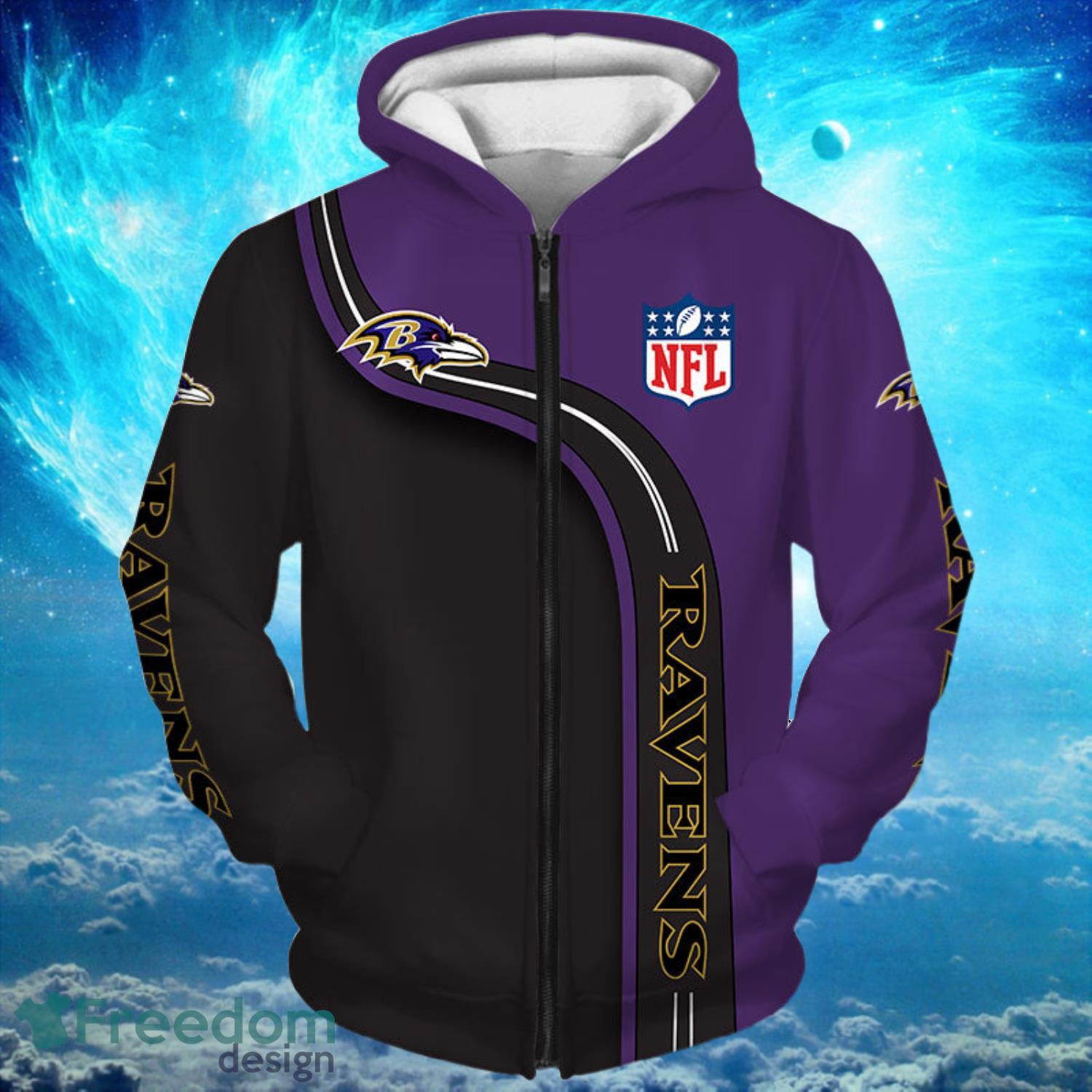 Baltimore Ravens NFL Highway Hoodies Print Full Product Photo 1