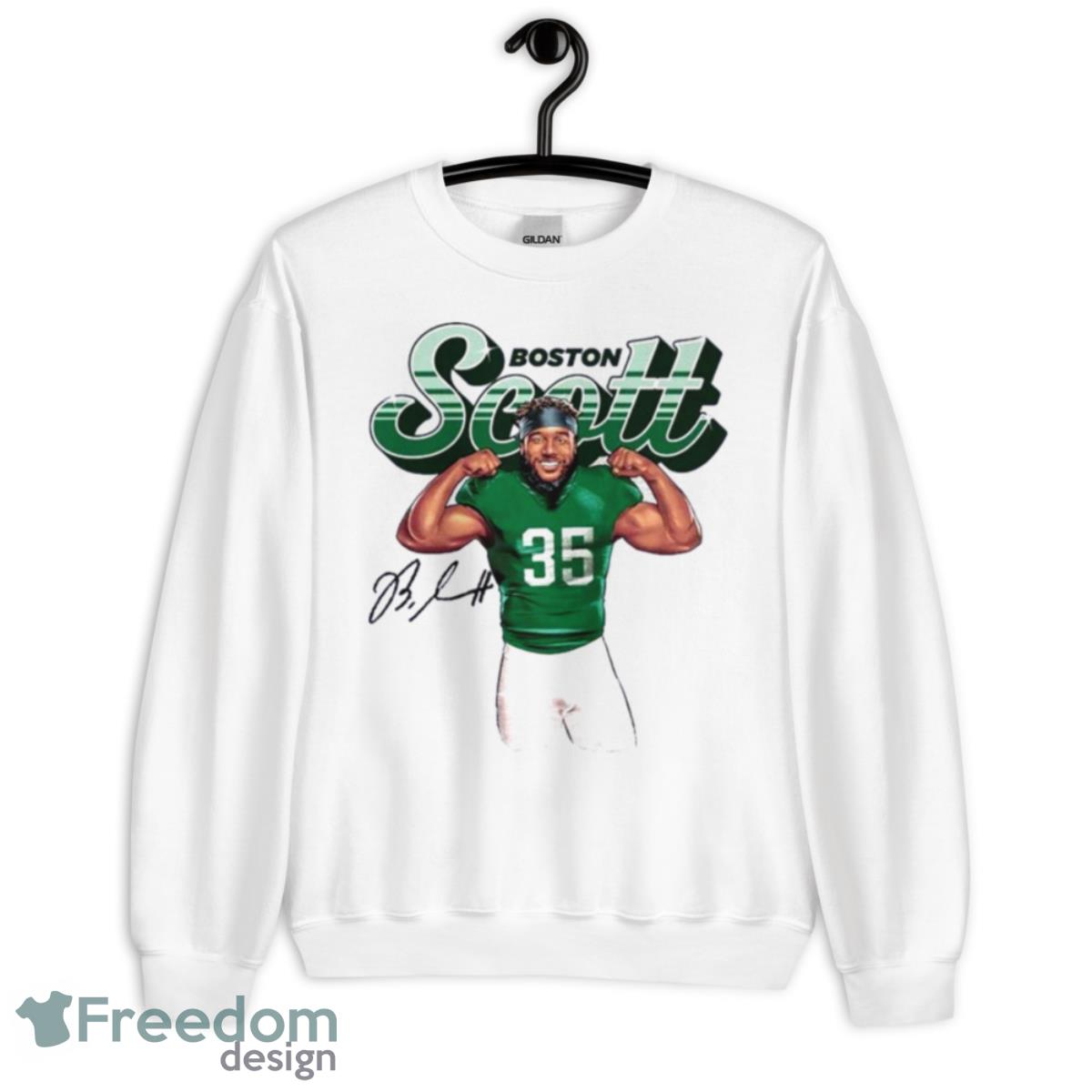 Boston Scott Philadelphia Eagles Shine Signature Shirt - Unisex Heavy Blend Crewneck Sweatshirt