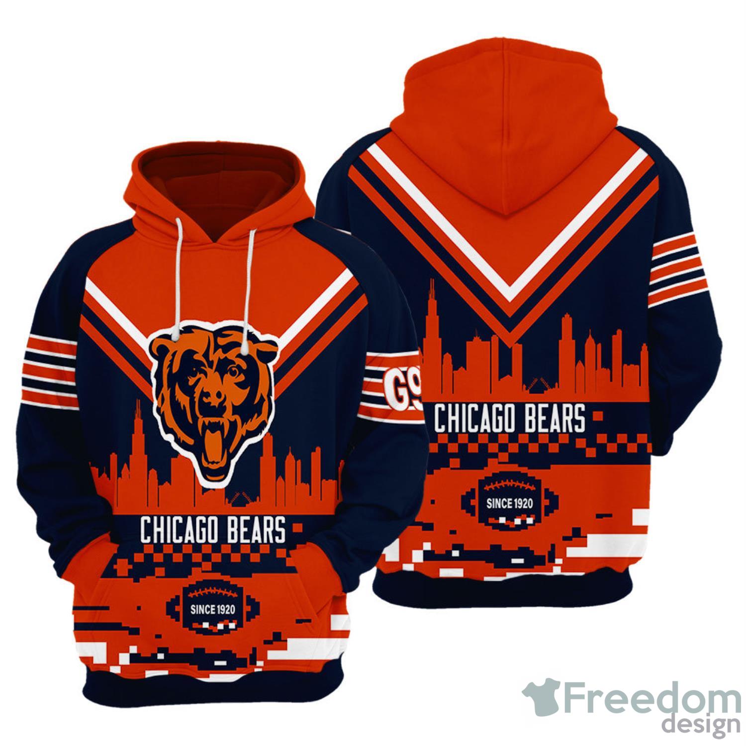 Chicago Bears Mickey Mouse All Over Print 3D Hoodie For Sport Fans -  Freedomdesign