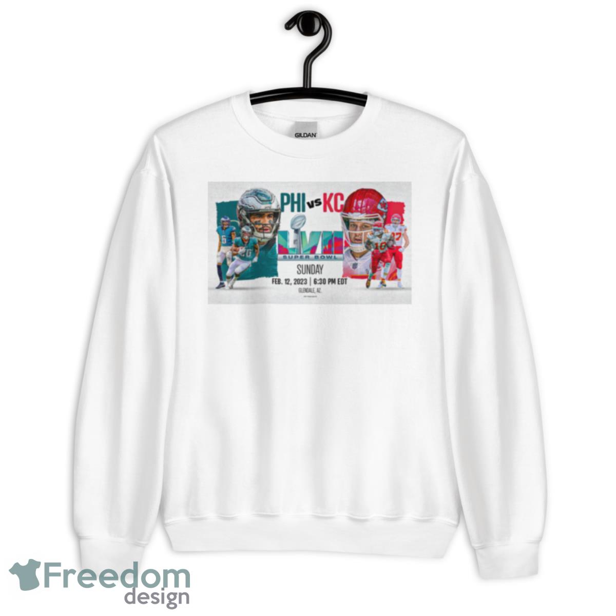 Chiefs Advance To Face Eagles In Super Bowl LVII Shirt - Unisex Heavy Blend Crewneck Sweatshirt