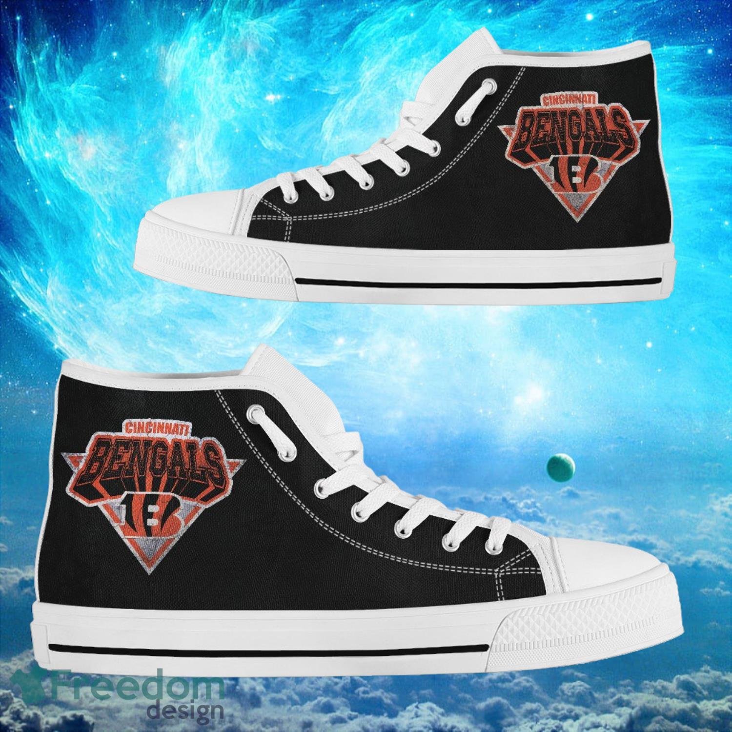 Cincinnati Bengals Custom Simple Logo High Top Shoes Product Photo 2