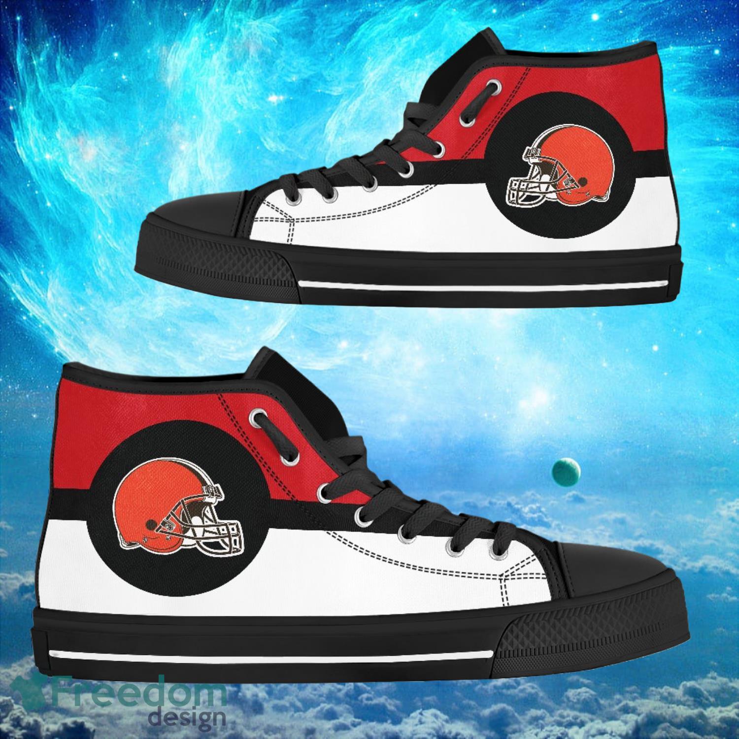 Cleveland Browns Bright Colours Logo High Top Shoes Product Photo 1