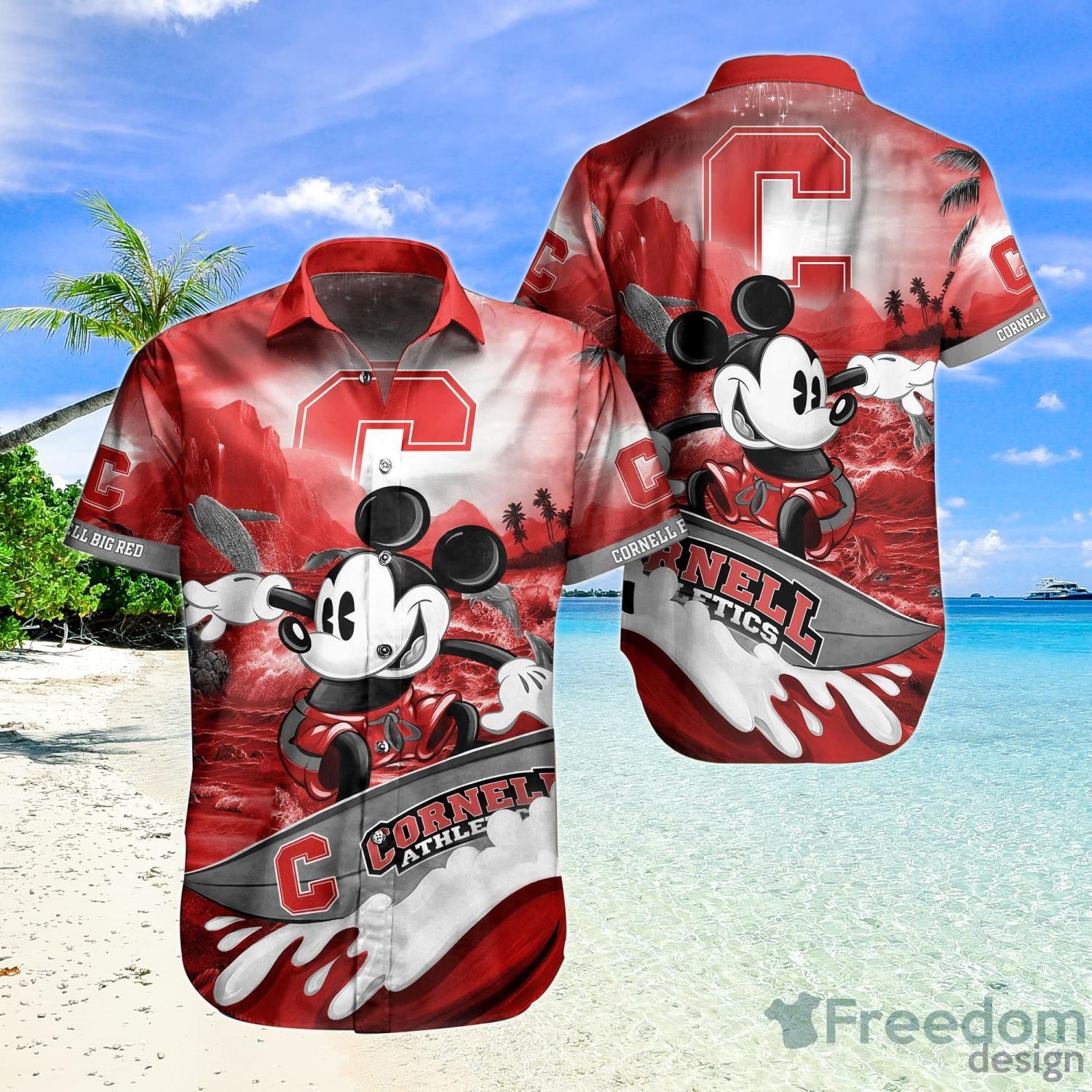 Disney Mickey Mouse Surfing - Personalized Kc Chiefs Hawaiian