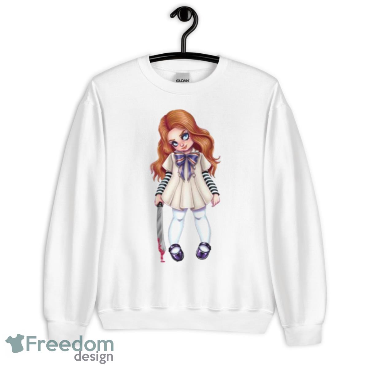 Cute M3gan Chibi Baby Megan Movie Shirt - Unisex Heavy Blend Crewneck Sweatshirt