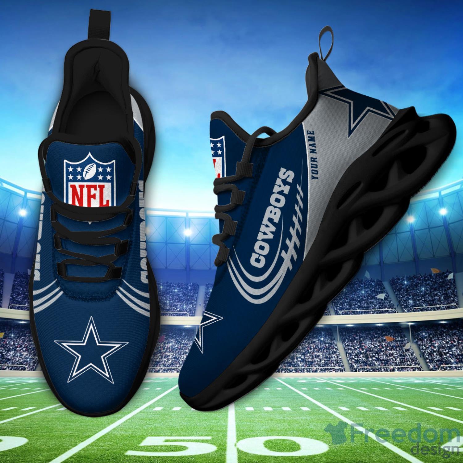 Dallas Cowboys NFL Custom Name Unique Max Soul Shoes Gift For Fans