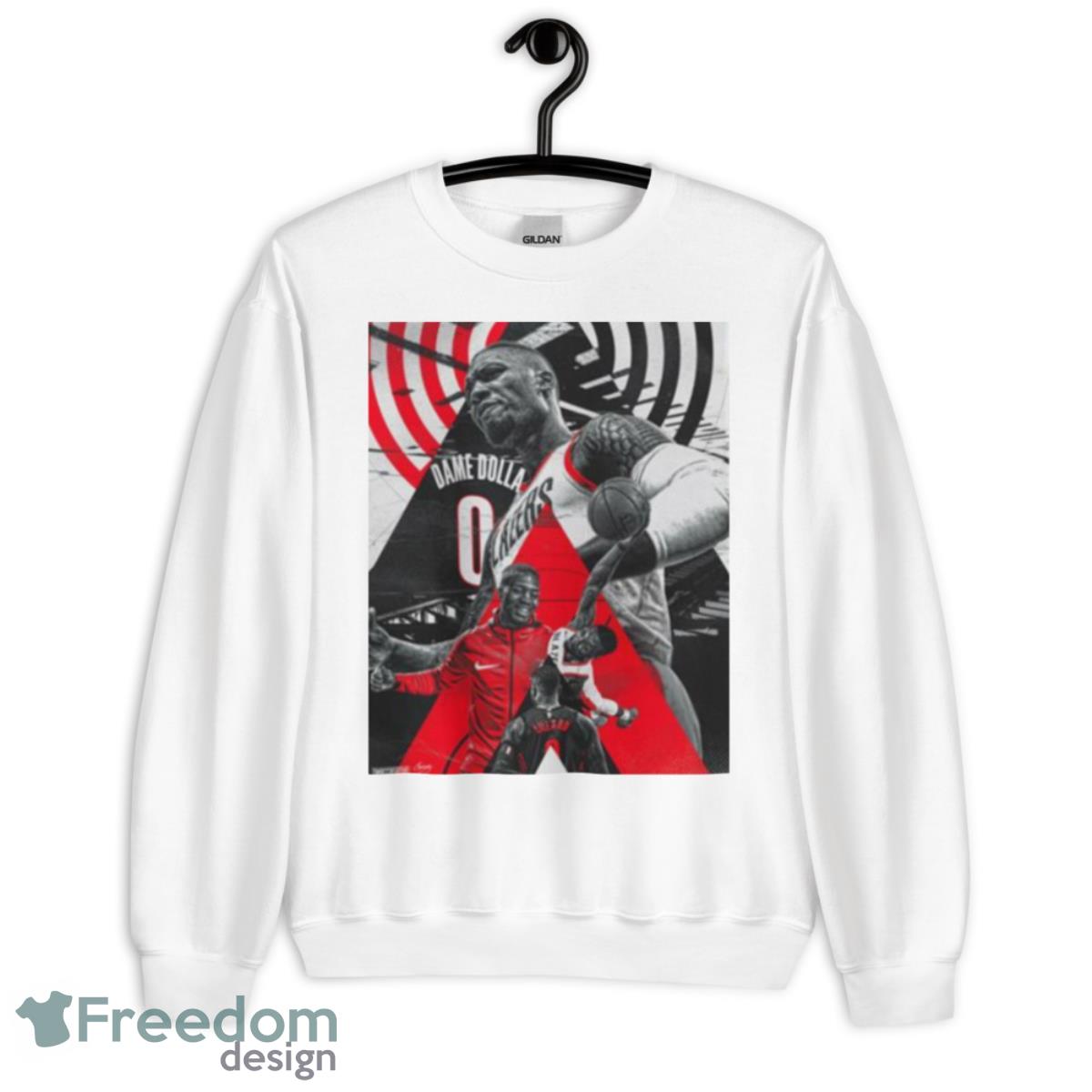 Damian Lillard Art Basketball Graphic Shirt - Unisex Heavy Blend Crewneck Sweatshirt