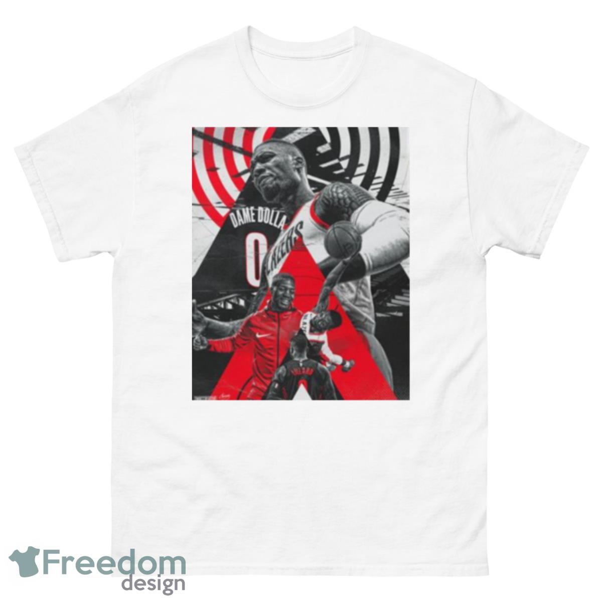 Damian Lillard Art Basketball Graphic Shirt - 500 Men’s Classic Tee Gildan