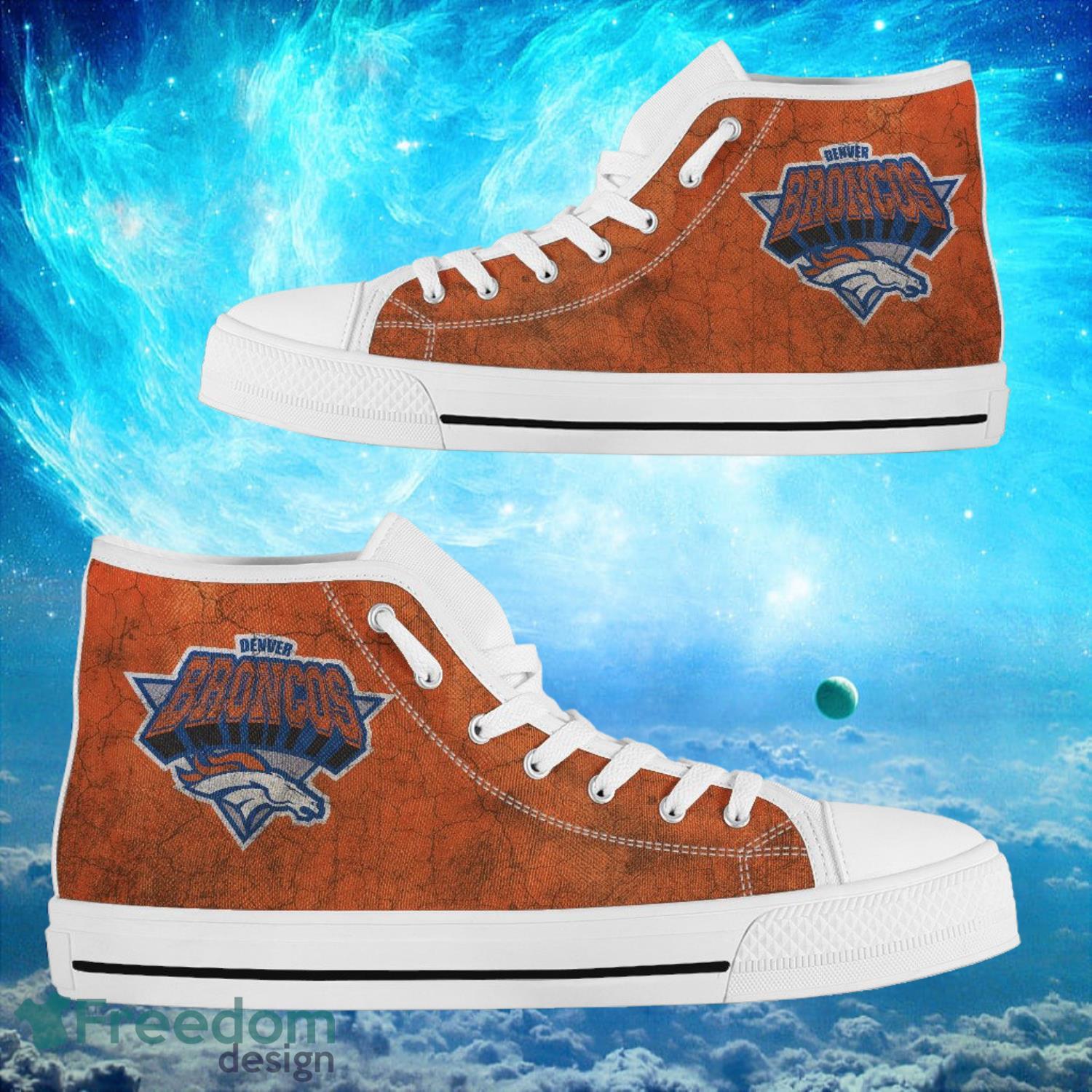 Denver Broncos Custom Simple Logo High Top Shoes Product Photo 2