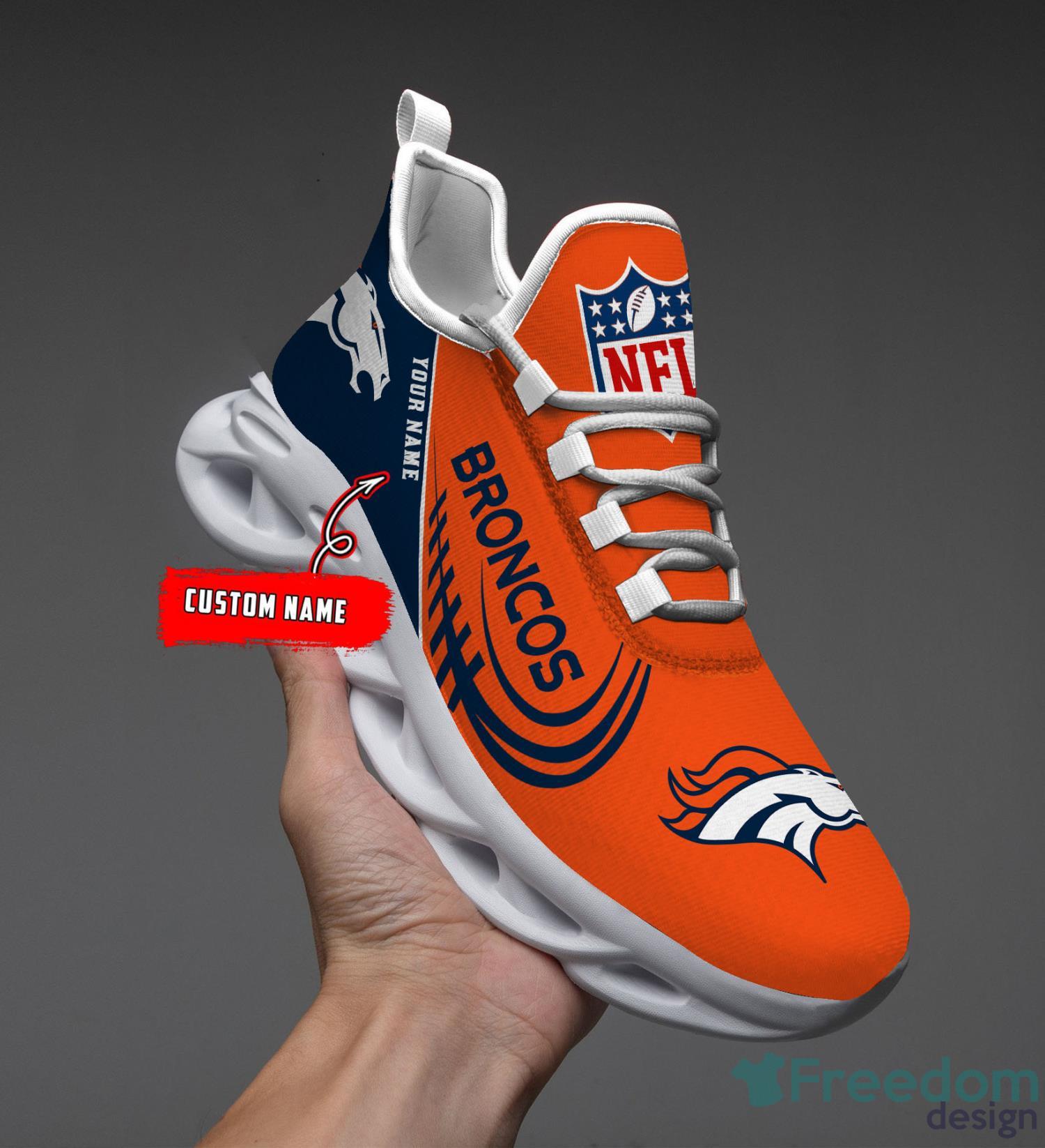 Denver Broncos Fans Gift Custom Name Max Soul Shoes Sneakers - Freedomdesign